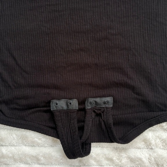 Free People Intimately Ribbed Sleeveless Body Suit Black Womens Medium - Picture 5 of 7